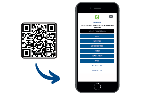 QR code and mobile phone